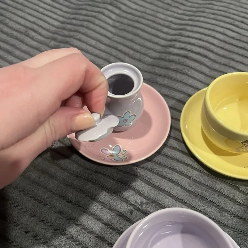 Princess Tea Partial Set Cups & Saucers Disney Parks Made In Thailand See Pics